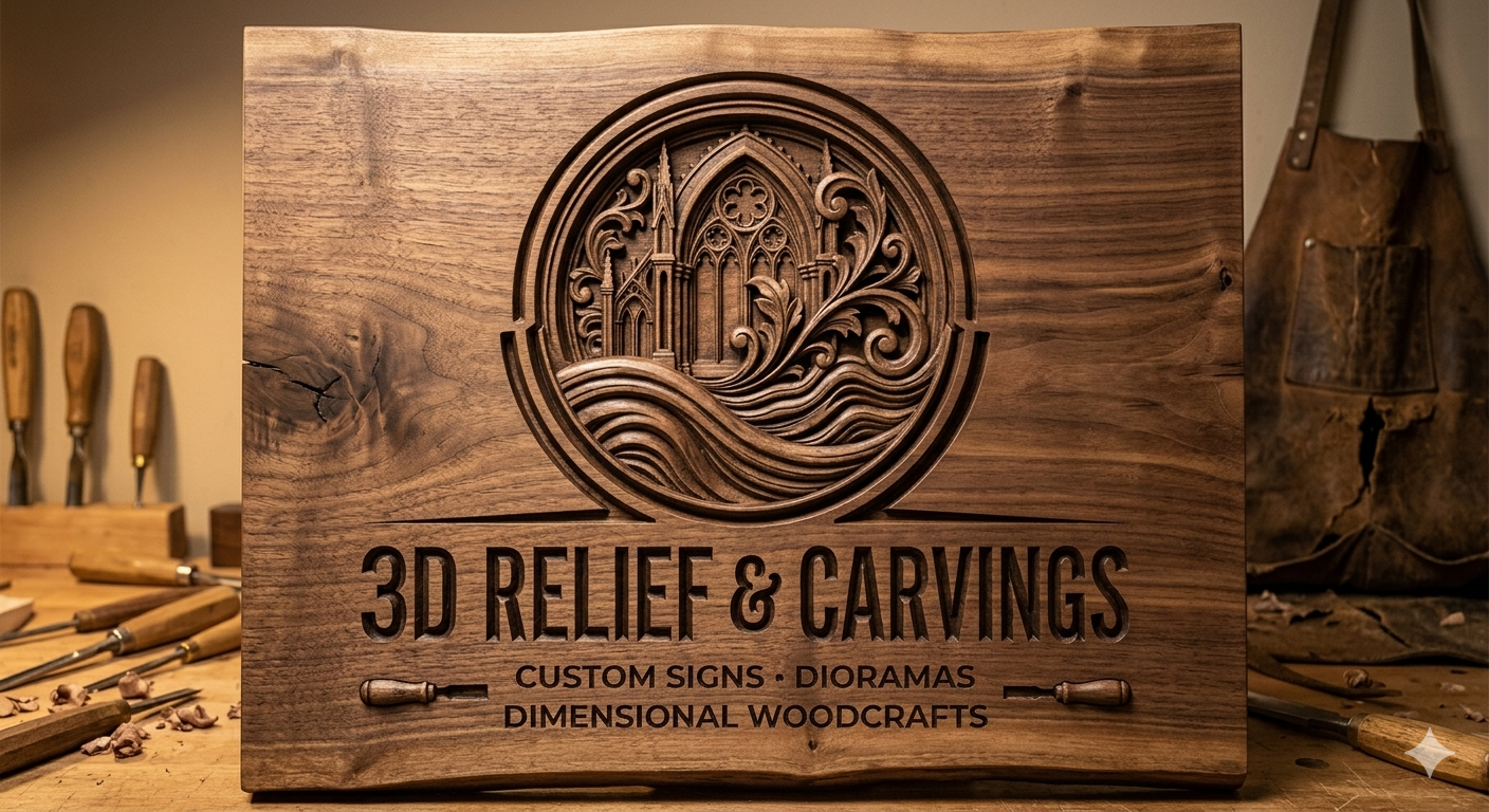 Mountain Diorama — 3D Relief